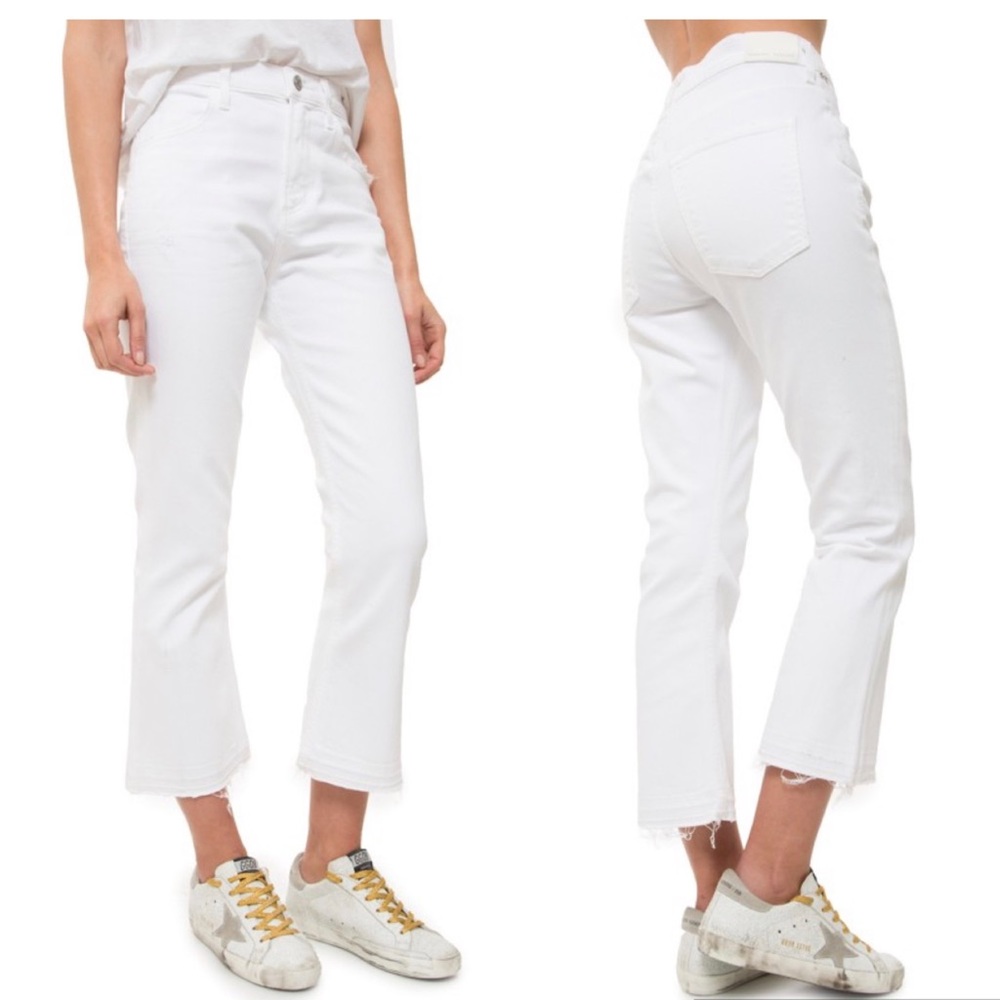Citizens Of Humanity Drew Crop Flare Fray Hem Jean